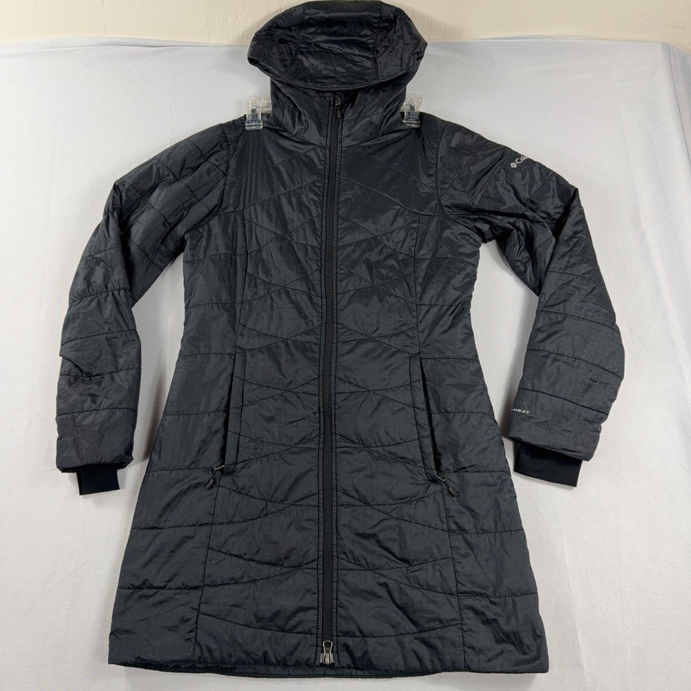 Columbia Mighty Lite Hooded Jacket Omni-Heat Insulated Quilted Parka Womens S